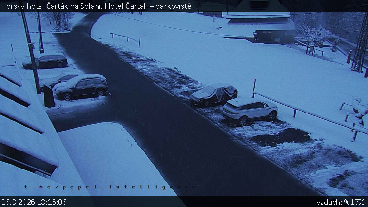 Horský hotel Čarták na Soláni - Hotel Čarták – parkoviště - 26.3.2026 v 18:15