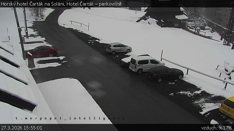 Horský hotel Čarták na Soláni - Hotel Čarták – parkoviště - 27.3.2026 v 15:55