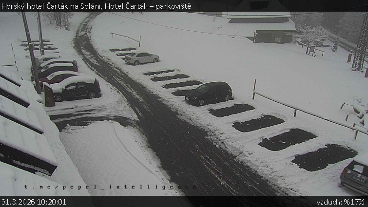 Horský hotel Čarták na Soláni - Hotel Čarták – parkoviště - 31.3.2026 v 10:20