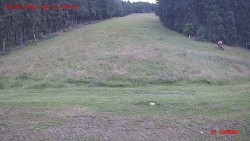 Red ski slope