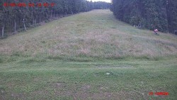 Red ski slope