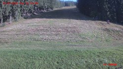 Red ski slope