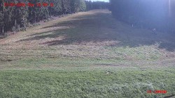 Red ski slope