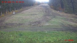 Red ski slope