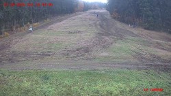 Red ski slope
