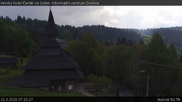 Horský hotel Čarták na Soláni - Informační centrum Zvonice - 11.5.2025 v 07:15 Horský hotel Čarták na Soláni - Informační centrum Zvonice - 11.5.2025 v 07:15