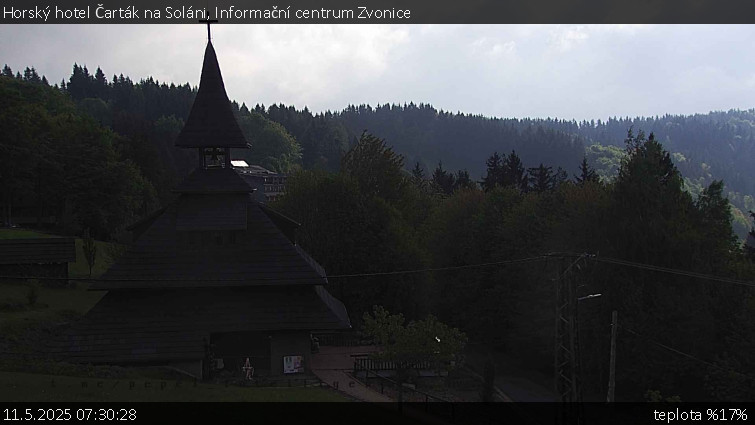 Horský hotel Čarták na Soláni - Informační centrum Zvonice - 11.5.2025 v 07:30 Horský hotel Čarták na Soláni - Informační centrum Zvonice - 11.5.2025 v 07:30