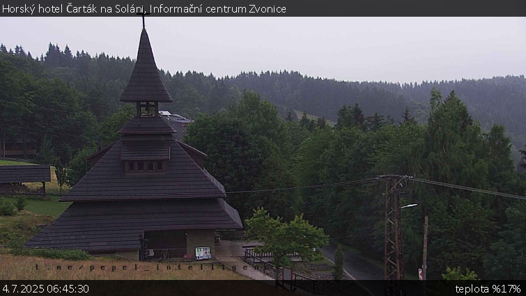 Horský hotel Čarták na Soláni - Informační centrum Zvonice - 4.7.2025 v 06:45 Horský hotel Čarták na Soláni - Informační centrum Zvonice - 4.7.2025 v 06:45