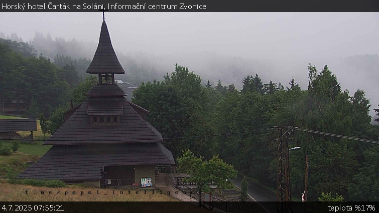 Horský hotel Čarták na Soláni - Informační centrum Zvonice - 4.7.2025 v 07:55 Horský hotel Čarták na Soláni - Informační centrum Zvonice - 4.7.2025 v 07:55