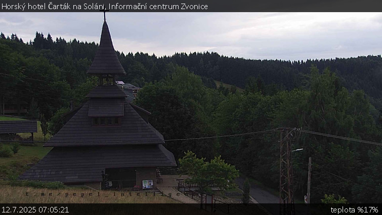 Horský hotel Čarták na Soláni - Informační centrum Zvonice - 12.7.2025 v 07:05 Horský hotel Čarták na Soláni - Informační centrum Zvonice - 12.7.2025 v 07:05