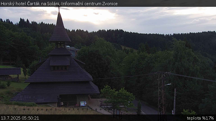 Horský hotel Čarták na Soláni - Informační centrum Zvonice - 13.7.2025 v 05:50 Horský hotel Čarták na Soláni - Informační centrum Zvonice - 13.7.2025 v 05:50