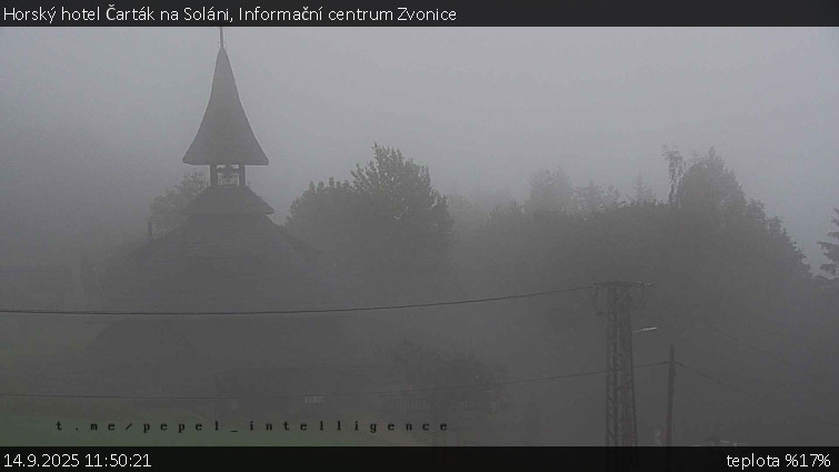 Horský hotel Čarták na Soláni - Informační centrum Zvonice - 14.9.2025 v 11:50 Horský hotel Čarták na Soláni - Informační centrum Zvonice - 14.9.2025 v 11:50