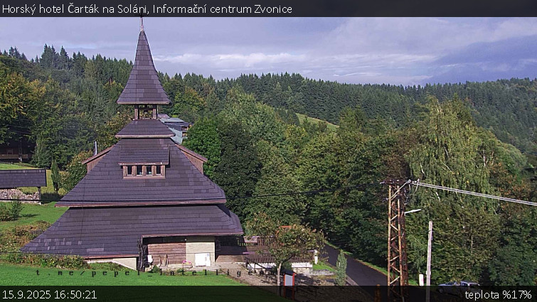 Horský hotel Čarták na Soláni - Informační centrum Zvonice - 15.9.2025 v 16:50 Horský hotel Čarták na Soláni - Informační centrum Zvonice - 15.9.2025 v 16:50