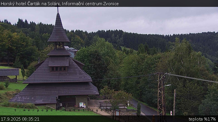 Horský hotel Čarták na Soláni - Informační centrum Zvonice - 17.9.2025 v 08:35 Horský hotel Čarták na Soláni - Informační centrum Zvonice - 17.9.2025 v 08:35