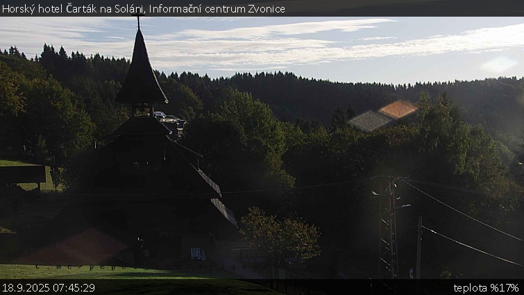 Horský hotel Čarták na Soláni - Informační centrum Zvonice - 18.9.2025 v 07:45 Horský hotel Čarták na Soláni - Informační centrum Zvonice - 18.9.2025 v 07:45