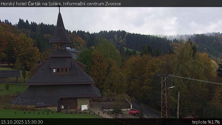 Horský hotel Čarták na Soláni - Informační centrum Zvonice - 15.10.2025 v 15:30 Horský hotel Čarták na Soláni - Informační centrum Zvonice - 15.10.2025 v 15:30