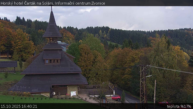 Horský hotel Čarták na Soláni - Informační centrum Zvonice - 15.10.2025 v 16:40 Horský hotel Čarták na Soláni - Informační centrum Zvonice - 15.10.2025 v 16:40