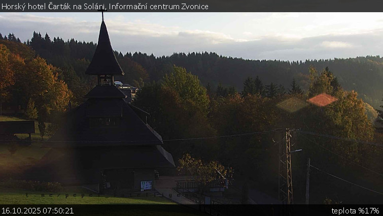 Horský hotel Čarták na Soláni - Informační centrum Zvonice - 16.10.2025 v 07:50 Horský hotel Čarták na Soláni - Informační centrum Zvonice - 16.10.2025 v 07:50