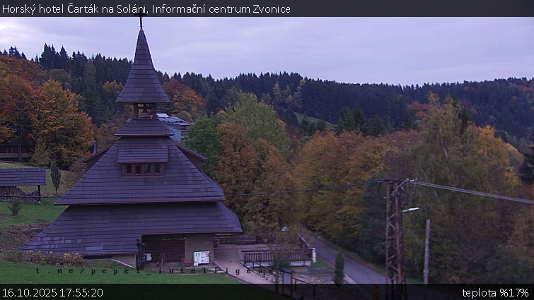 Horský hotel Čarták na Soláni - Informační centrum Zvonice - 16.10.2025 v 17:55 Horský hotel Čarták na Soláni - Informační centrum Zvonice - 16.10.2025 v 17:55