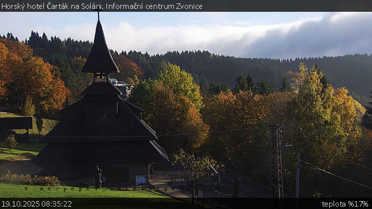 Horský hotel Čarták na Soláni - Informační centrum Zvonice - 19.10.2025 v 08:35 Horský hotel Čarták na Soláni - Informační centrum Zvonice - 19.10.2025 v 08:35