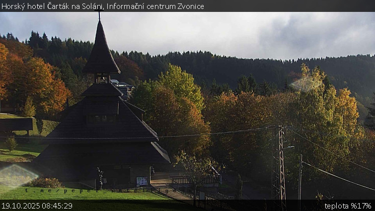 Horský hotel Čarták na Soláni - Informační centrum Zvonice - 19.10.2025 v 08:45 Horský hotel Čarták na Soláni - Informační centrum Zvonice - 19.10.2025 v 08:45