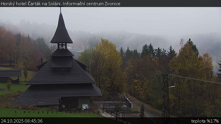 Horský hotel Čarták na Soláni - Informační centrum Zvonice - 24.10.2025 v 08:45 Horský hotel Čarták na Soláni - Informační centrum Zvonice - 24.10.2025 v 08:45