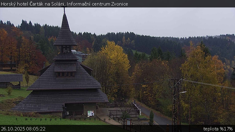 Horský hotel Čarták na Soláni - Informační centrum Zvonice - 26.10.2025 v 08:05 Horský hotel Čarták na Soláni - Informační centrum Zvonice - 26.10.2025 v 08:05