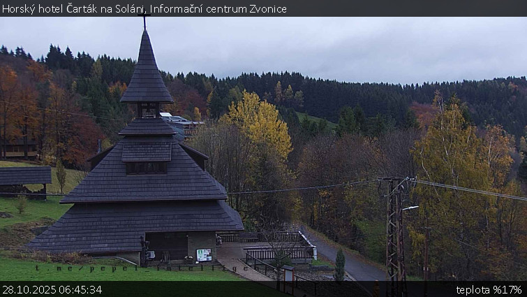 Horský hotel Čarták na Soláni - Informační centrum Zvonice - 28.10.2025 v 06:45 Horský hotel Čarták na Soláni - Informační centrum Zvonice - 28.10.2025 v 06:45
