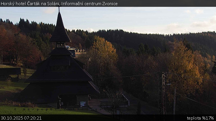 Horský hotel Čarták na Soláni - Informační centrum Zvonice - 30.10.2025 v 07:20 Horský hotel Čarták na Soláni - Informační centrum Zvonice - 30.10.2025 v 07:20