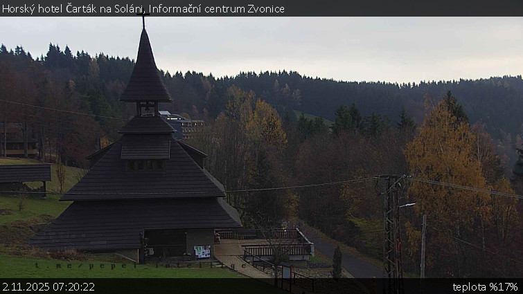 Horský hotel Čarták na Soláni - Informační centrum Zvonice - 2.11.2025 v 07:20 Horský hotel Čarták na Soláni - Informační centrum Zvonice - 2.11.2025 v 07:20