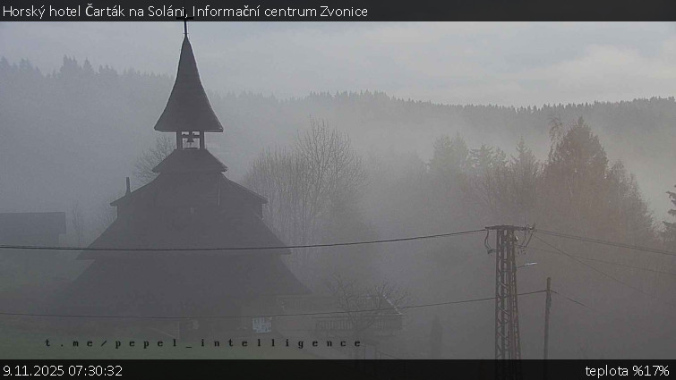 Horský hotel Čarták na Soláni - Informační centrum Zvonice - 9.11.2025 v 07:30