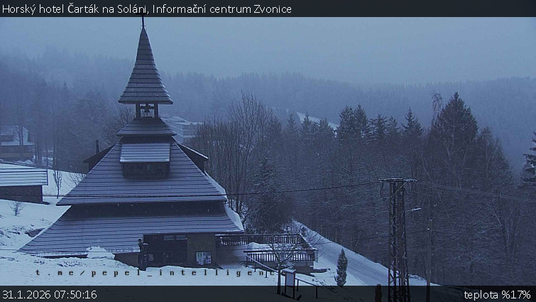 Horský hotel Čarták na Soláni - Informační centrum Zvonice - 31.1.2026 v 07:50