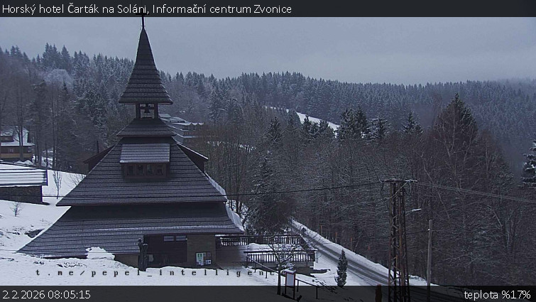 Horský hotel Čarták na Soláni - Informační centrum Zvonice - 2.2.2026 v 08:05