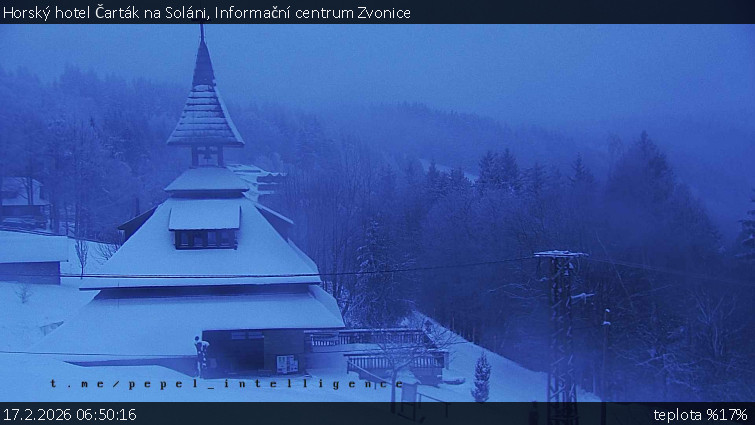 Horský hotel Čarták na Soláni - Informační centrum Zvonice - 17.2.2026 v 06:50