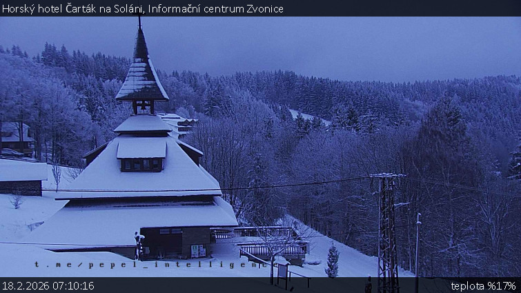 Horský hotel Čarták na Soláni - Informační centrum Zvonice - 18.2.2026 v 07:10