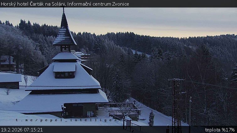 Horský hotel Čarták na Soláni - Informační centrum Zvonice - 19.2.2026 v 07:15