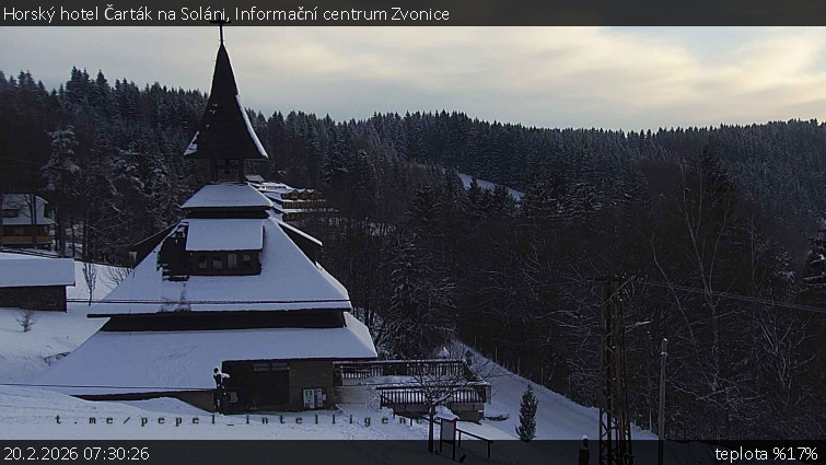 Horský hotel Čarták na Soláni - Informační centrum Zvonice - 20.2.2026 v 07:30