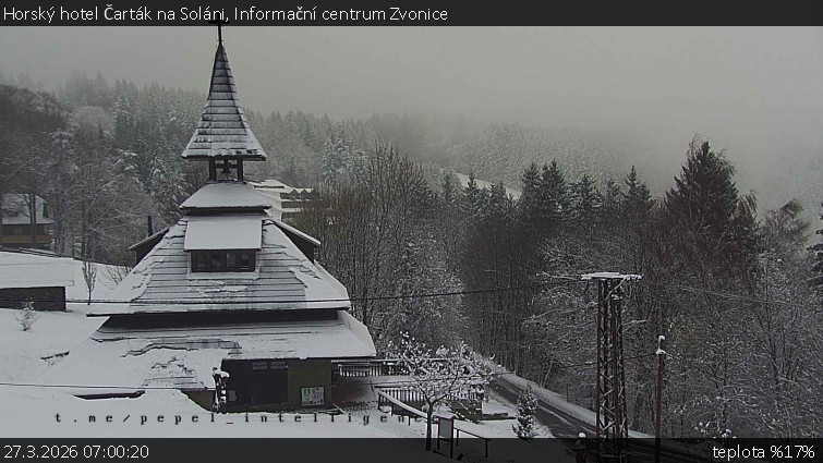 Horský hotel Čarták na Soláni - Informační centrum Zvonice - 27.3.2026 v 07:00
