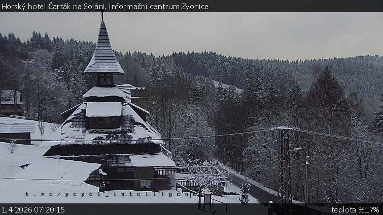 Horský hotel Čarták na Soláni - Informační centrum Zvonice - 1.4.2026 v 07:20