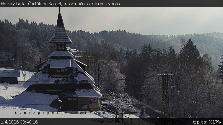 Horský hotel Čarták na Soláni - Informační centrum Zvonice - 1.4.2026 v 08:40