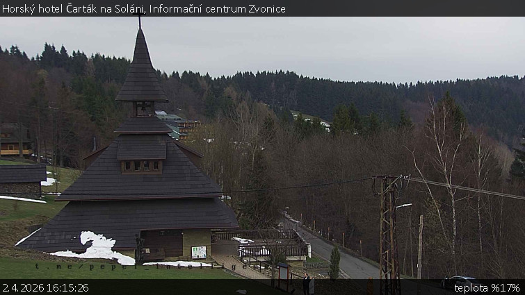 Horský hotel Čarták na Soláni - Informační centrum Zvonice - 2.4.2026 v 16:15