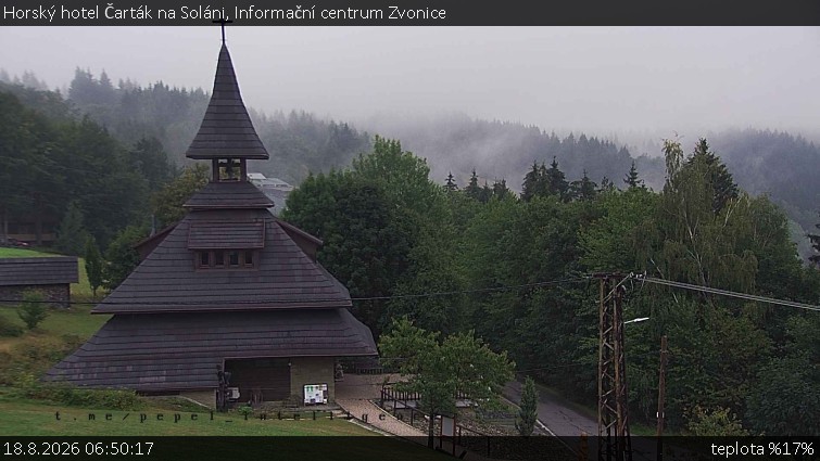 Horský hotel Čarták na Soláni - Informační centrum Zvonice - 18.8.2026 v 06:50
