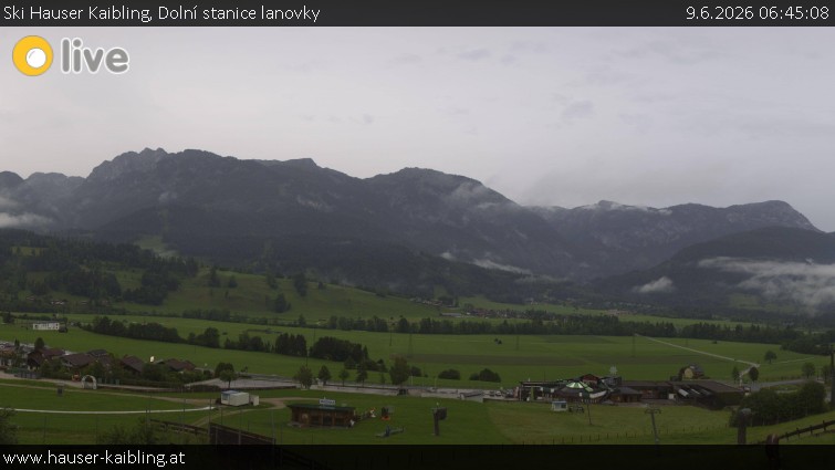 Ski Hauser Kaibling - Dolní stanice lanovky - 9.6.2026 v 06:45