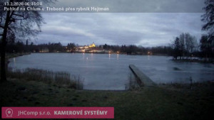 Městys Chlum u Třeboně - Rybník Hejtman - 13.2.2026 v 06:45
