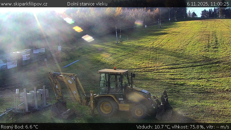 Skiareál Filipov - Dolní stanice vleku - 6.11.2025 v 11:00