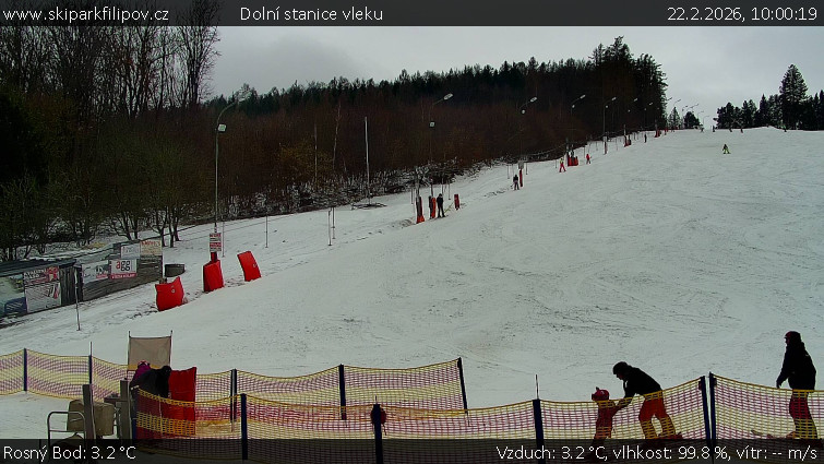 Skiareál Filipov - Dolní stanice vleku - 22.2.2026 v 10:00