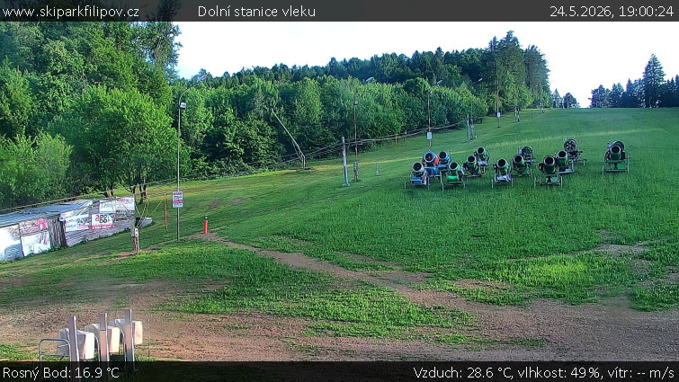 Skiareál Filipov - Dolní stanice vleku - 24.5.2026 v 19:00