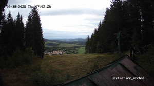 Lyžařský areál Hartmanice - Sjezdovka vrchol - 18.9.2025 v 07:02