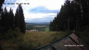 Lyžařský areál Hartmanice - Sjezdovka vrchol - 18.9.2025 v 07:45