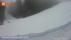 Skiareál Mariánky - Dolní stanice lanovky - 25.2.2026 v 07:15